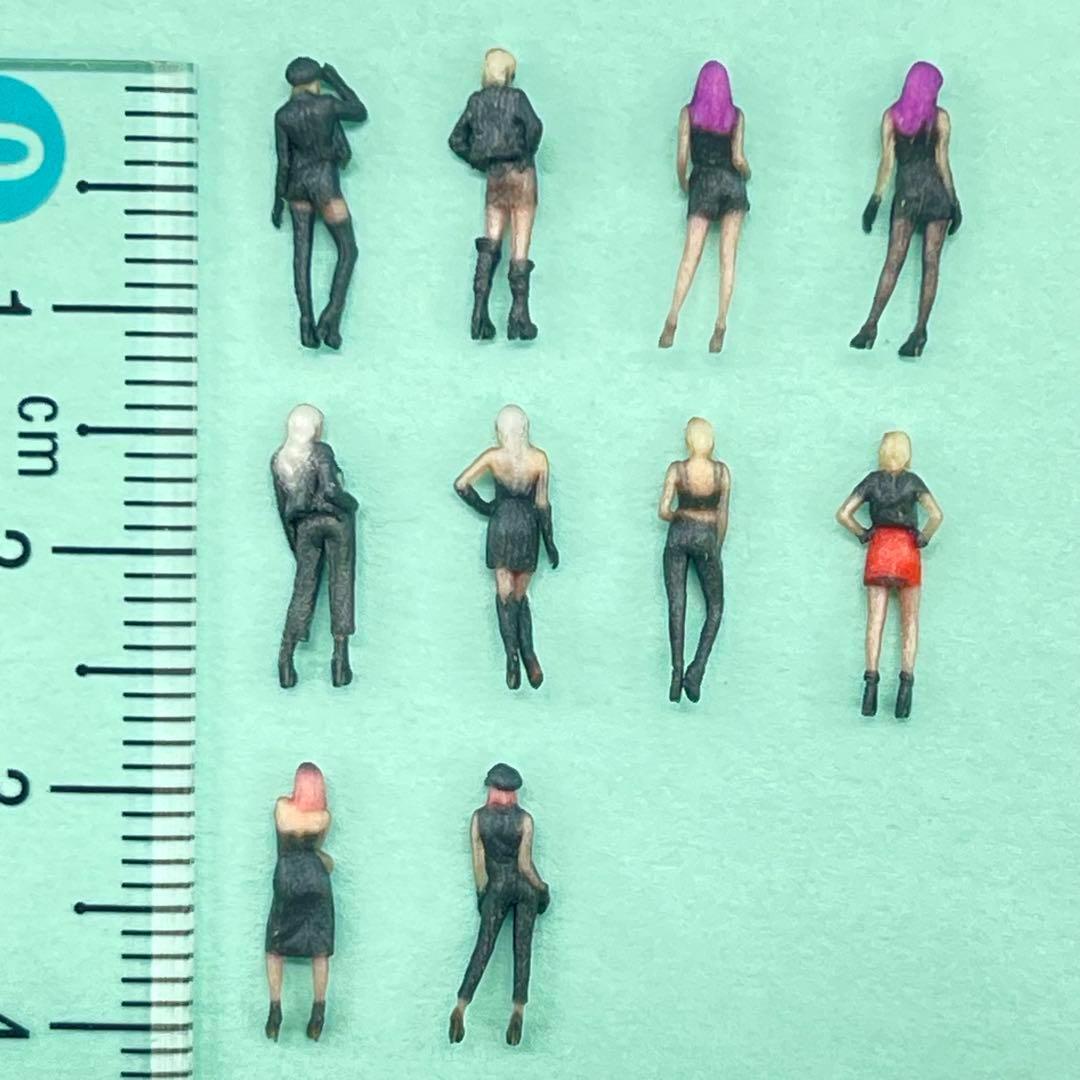 Nゲージ　リオナ　フィギュア10体　鉄道模型　1/64より小　完成品　ミニチュア