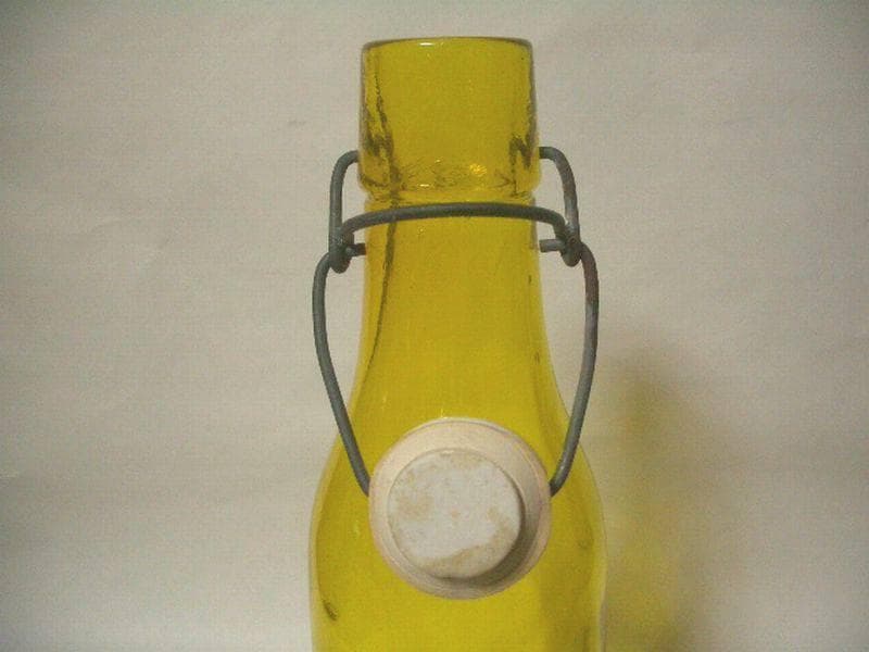 戦前　戦後　空き瓶　栓付き　和ガラス　昭和レトロ　大正　気泡　型吹　吹き硝子