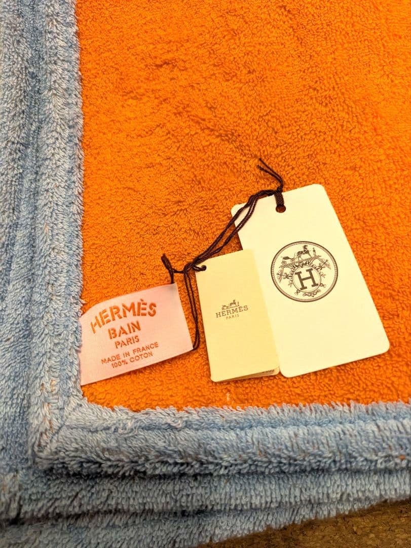 ★新品タグ付き★　国内エルメス　HERMES BAIN ヒョウ柄バスタオル
