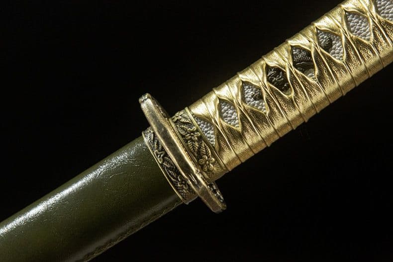 【軍緑】98式軍刀 武具　刀装具　日本刀　模造刀 居合刀 武士道 指揮刀 鋼刀