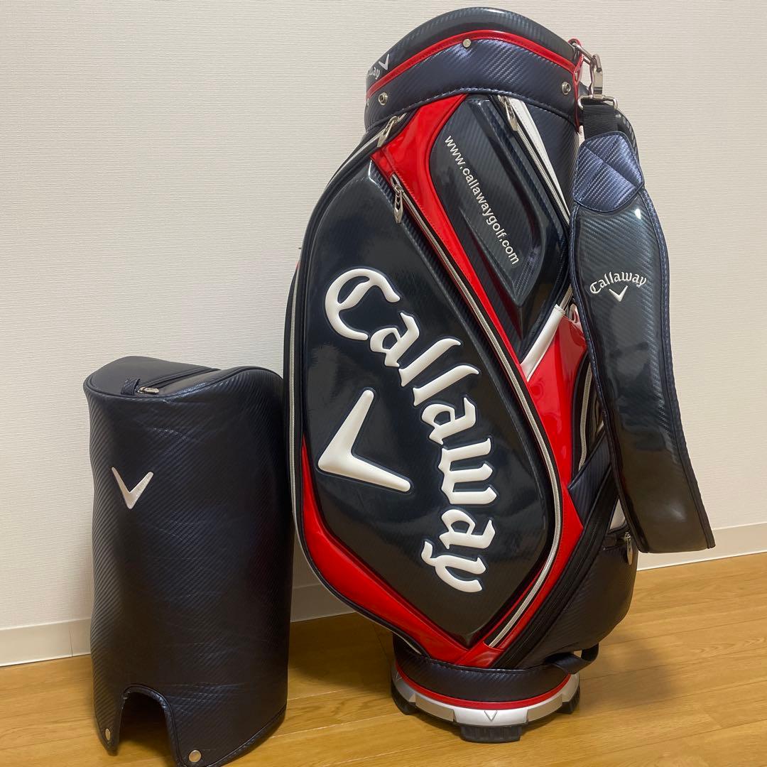 【期間限定価格】キャロウェイ キャディバッグ エナメルカーボン調トリコロール