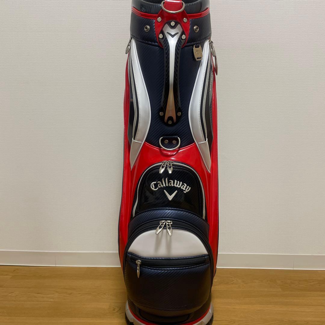 【期間限定価格】キャロウェイ キャディバッグ エナメルカーボン調トリコロール