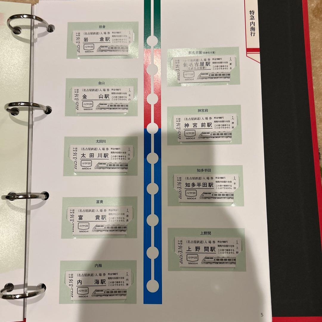 名鉄特急車両硬券入場券 コンプリートセット