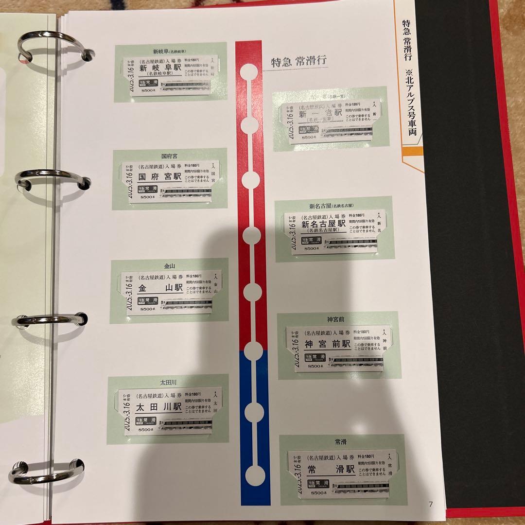 名鉄特急車両硬券入場券 コンプリートセット