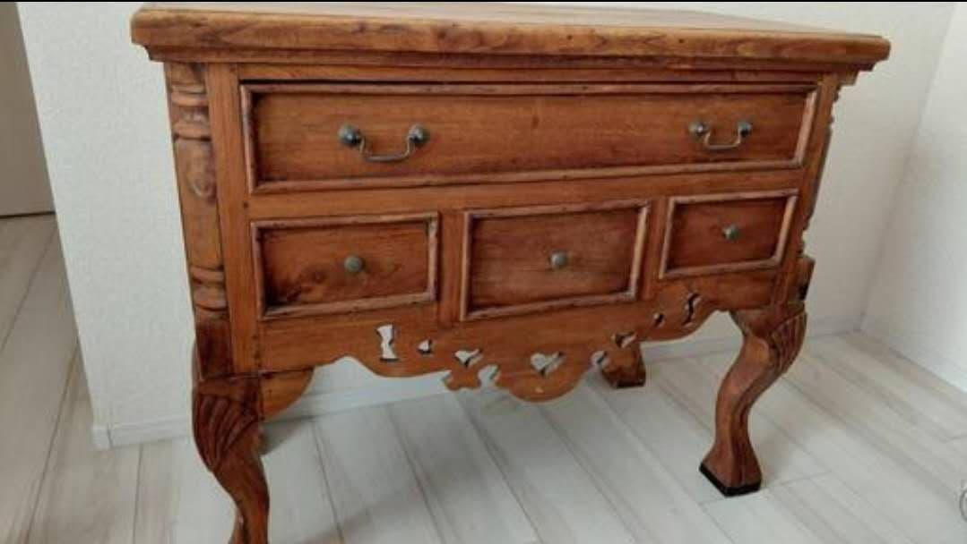 ヴィンテージ風 コンソール 猫脚 チーク 東京池袋