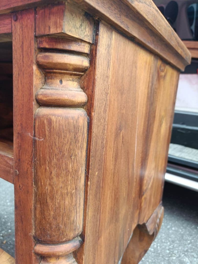 ヴィンテージ風 コンソール 猫脚 チーク 東京池袋