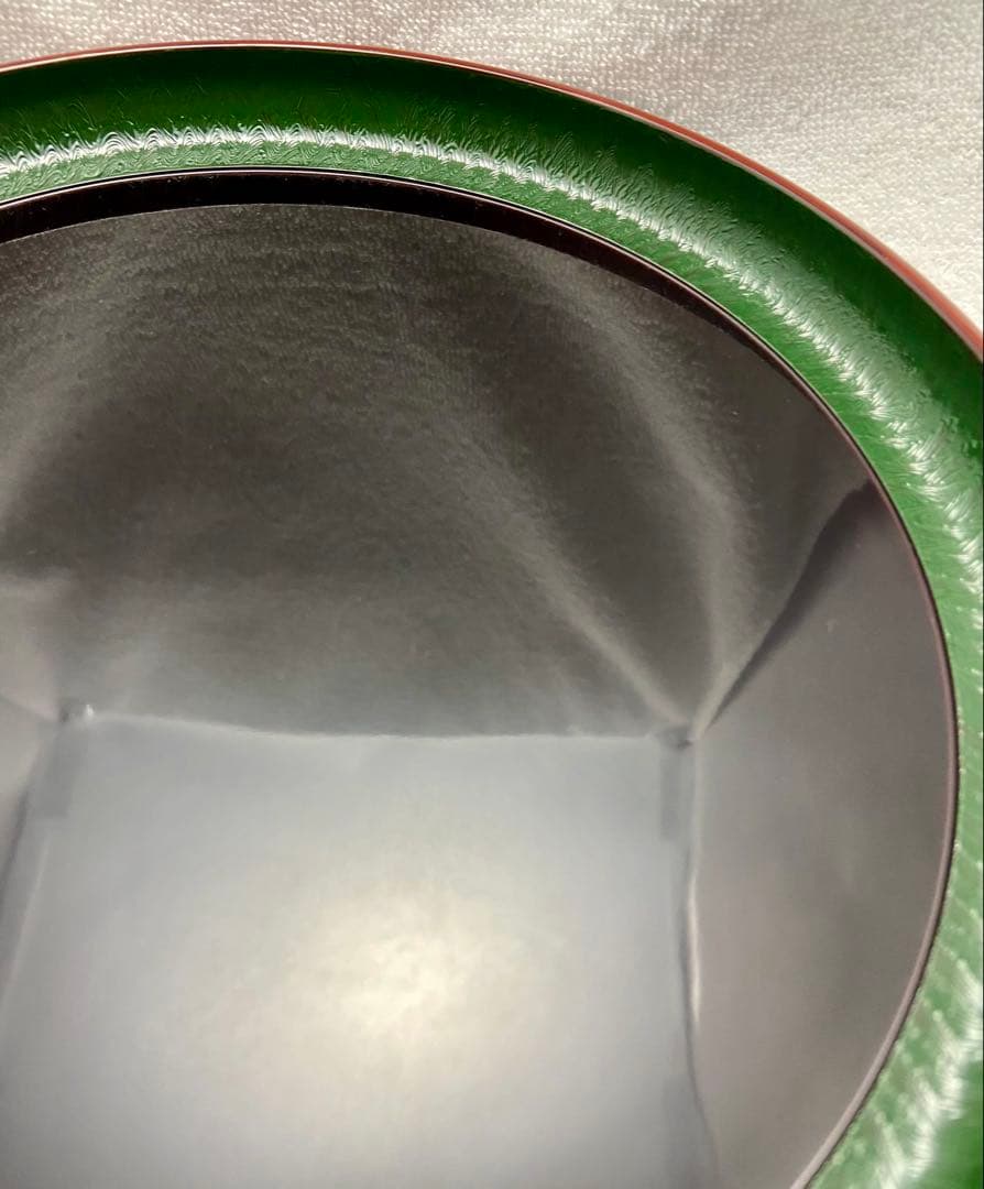 レア 茶道具 溜塗り桑名盆 丸盆 六代目 山本翠松作【匿名配送】