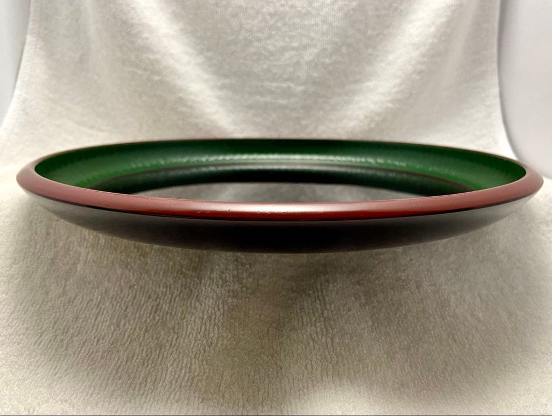 レア 茶道具 溜塗り桑名盆 丸盆 六代目 山本翠松作【匿名配送】