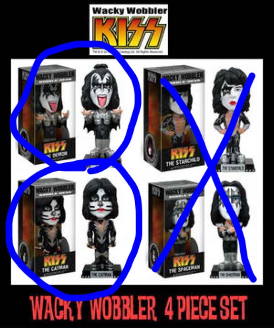 激レア　キッス　KISS ワッキーワブラー　2体セット