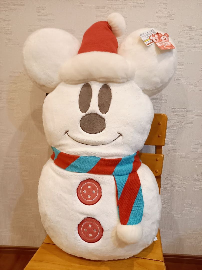 ディズニー　ミッキー　スノーマンぬいぐるみ　スノースノー　特大　おまけ付き♡