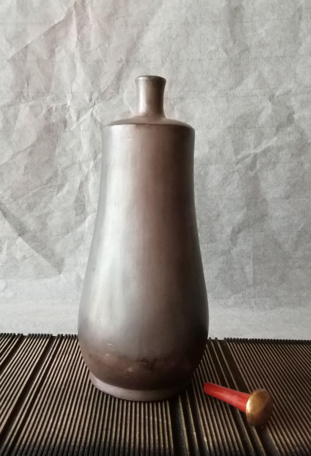 逸品　漆　木工　銀粉蒔　内朱塗り　江戸時代　水筒　徳利　花瓶和骨董　アンティーク