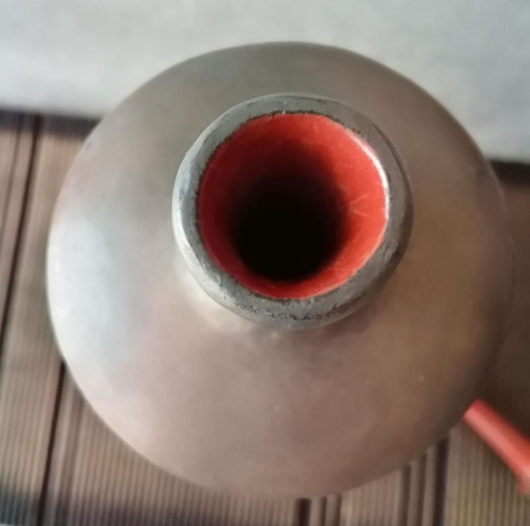 逸品　漆　木工　銀粉蒔　内朱塗り　江戸時代　水筒　徳利　花瓶和骨董　アンティーク