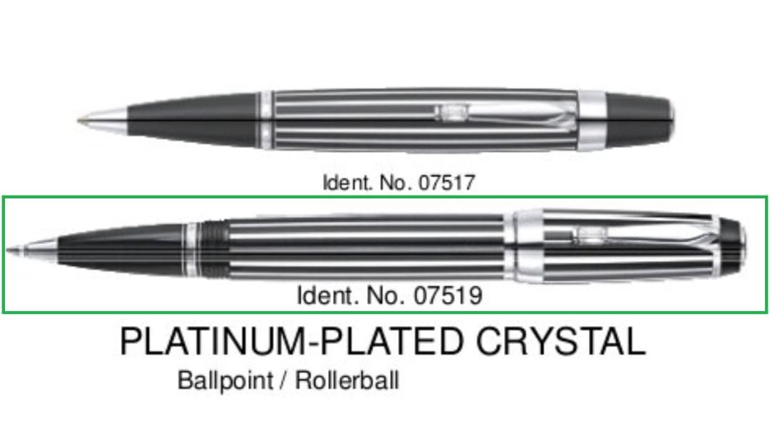 超美品　希少 モンブラン ボエム プラチナプレート クリスタル　ローラーボール