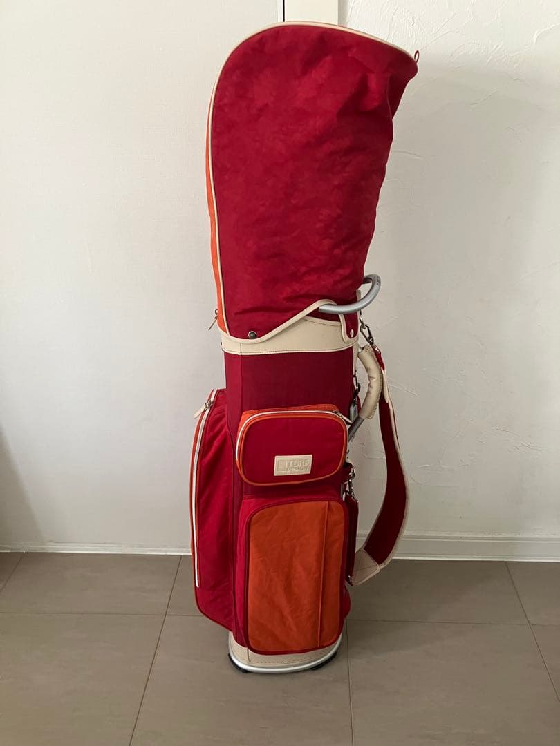 K*S様 TURF DESIGN キャディバッグ 赤オレンジ