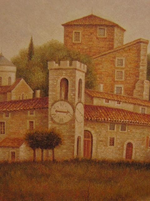 田畑和高、聖なる丘（アレッツオ）、希少な額装用画集より、新品高級額装付