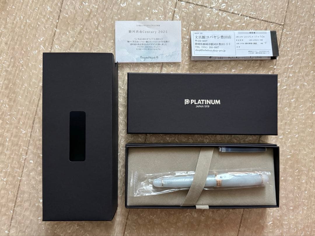オリジナル万年筆　駿河湾春 century 2025 細字　F 文具館コバヤシ