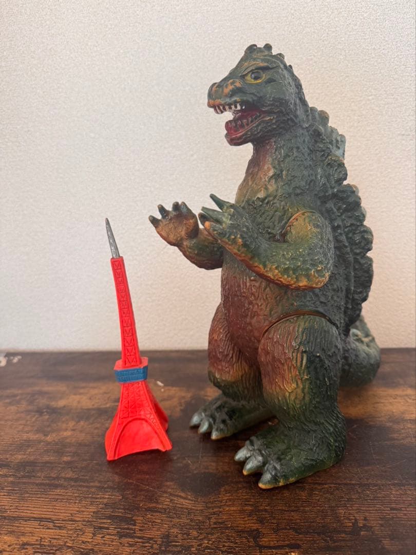 s63 ゴジラ　ブルマァク　ジャイアントサイズ　東宝　東京タワー付き　珍色？
