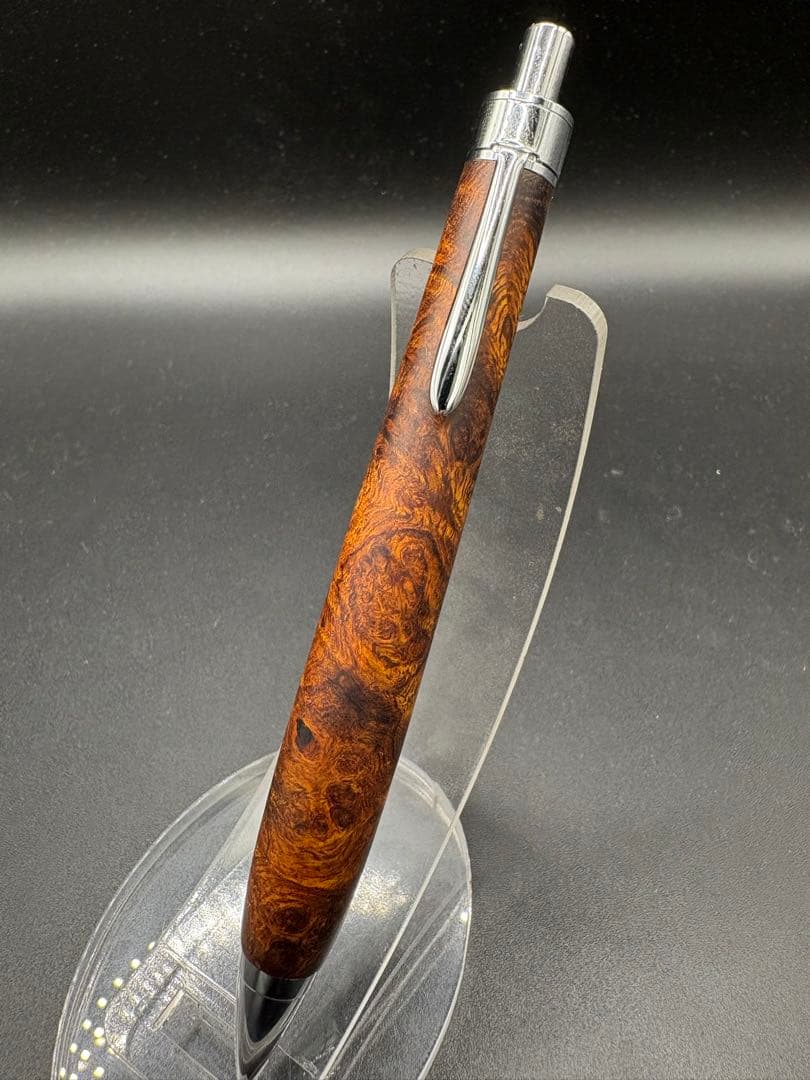 484極上　デザートアイアンウッド　瘤杢　木軸シャーペン　ボールペン