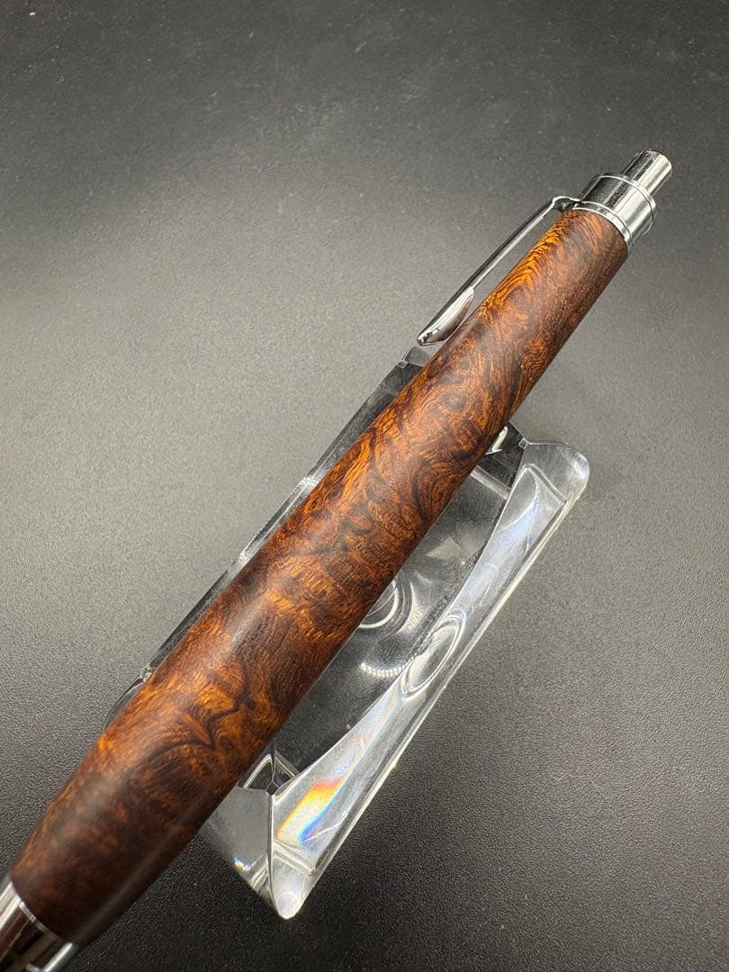 484極上　デザートアイアンウッド　瘤杢　木軸シャーペン　ボールペン