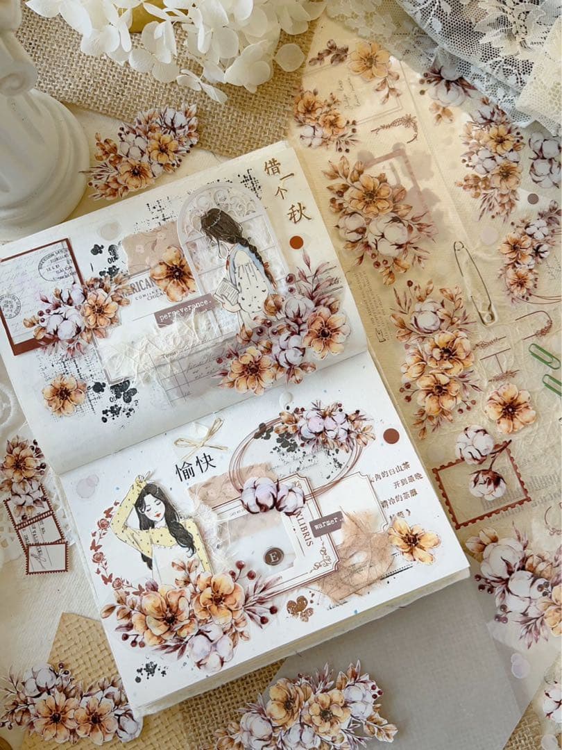 壹洱原创《木棉》海外マスキングテープ　マステ 【1559】