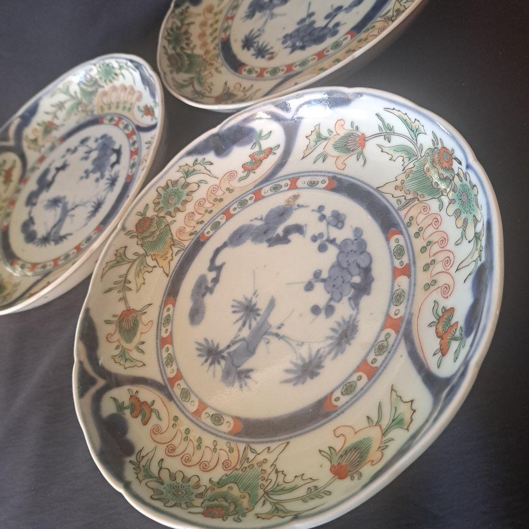 「high level 渦福(うずふく)の満足感！ 」古伊万里皿 3客セット 骨