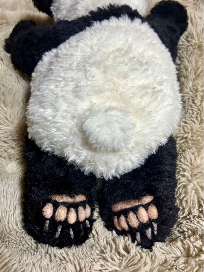 コロっとことり　リアル赤ちゃんパンダ編みぐるみバッグ