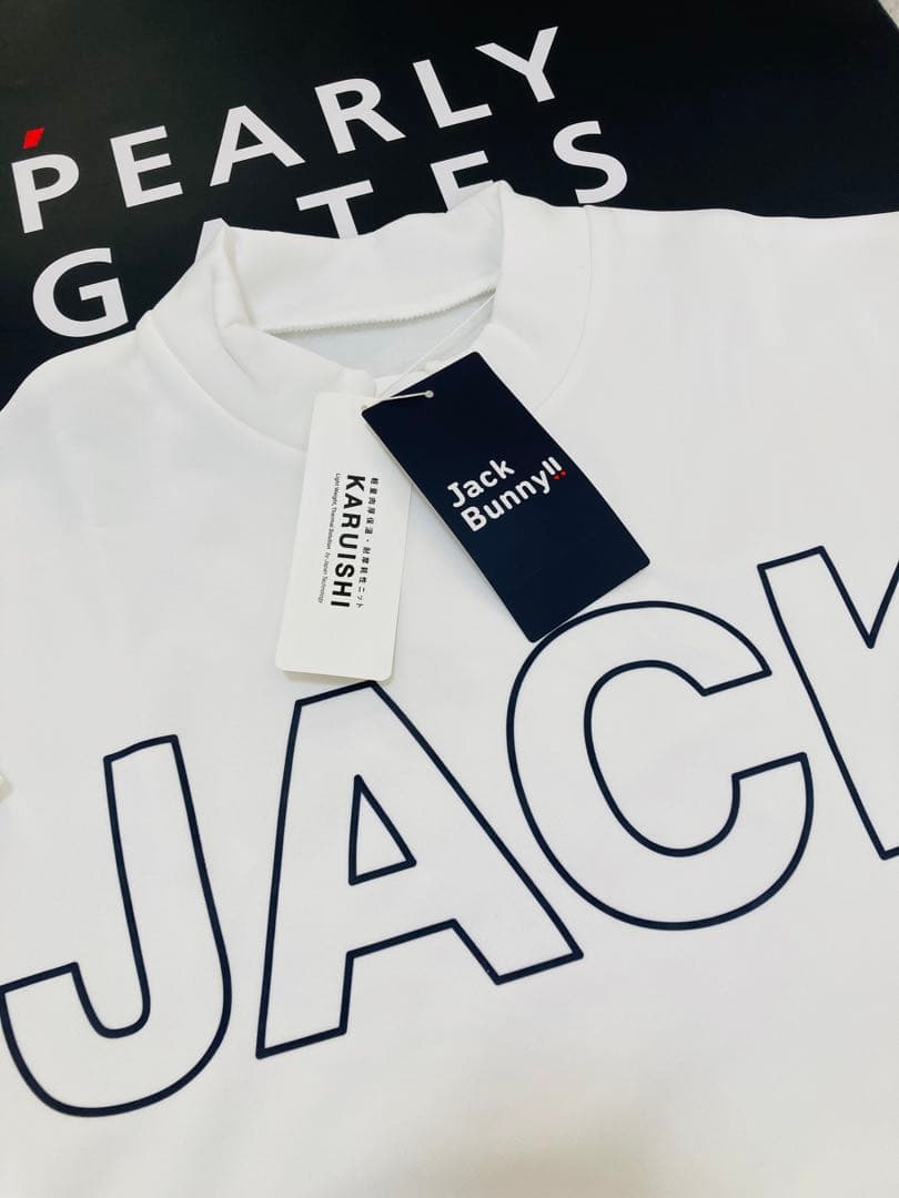 新品 パーリーゲイツ ジャックバニー KARUISHI カットソー(6)LL/白