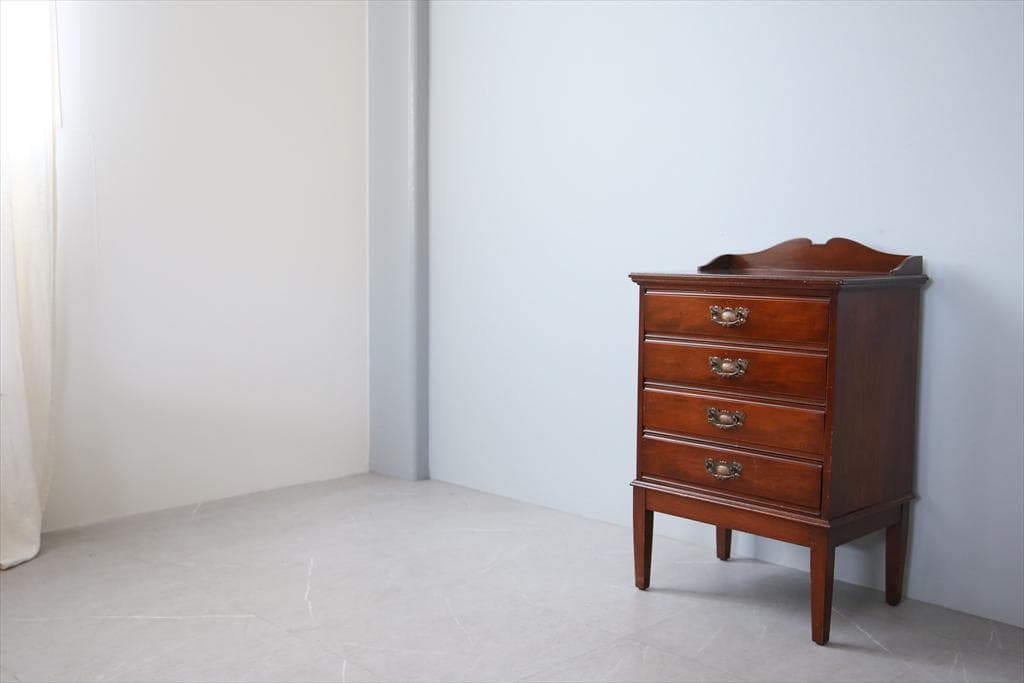 英国アンティーク木製ミュージックキャビネット/チェスト/レコード(91-263)