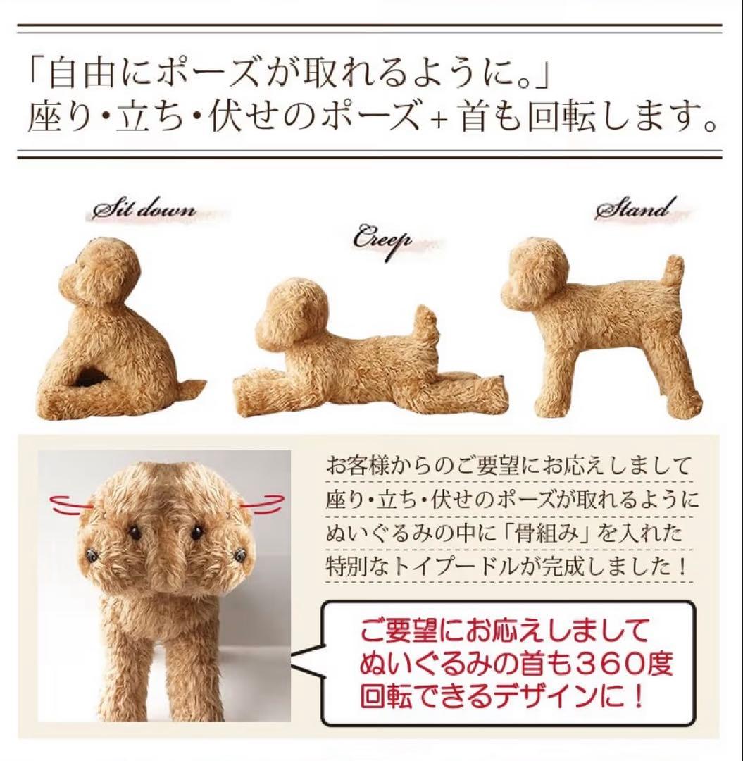 トイプードル風ぬいぐるみ ベージュ