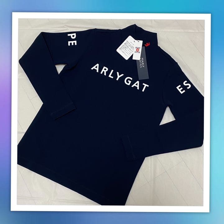 サイズ❹パーリーゲイツ☆ゼブラメッシュダンボール長袖ハイネック☆新品