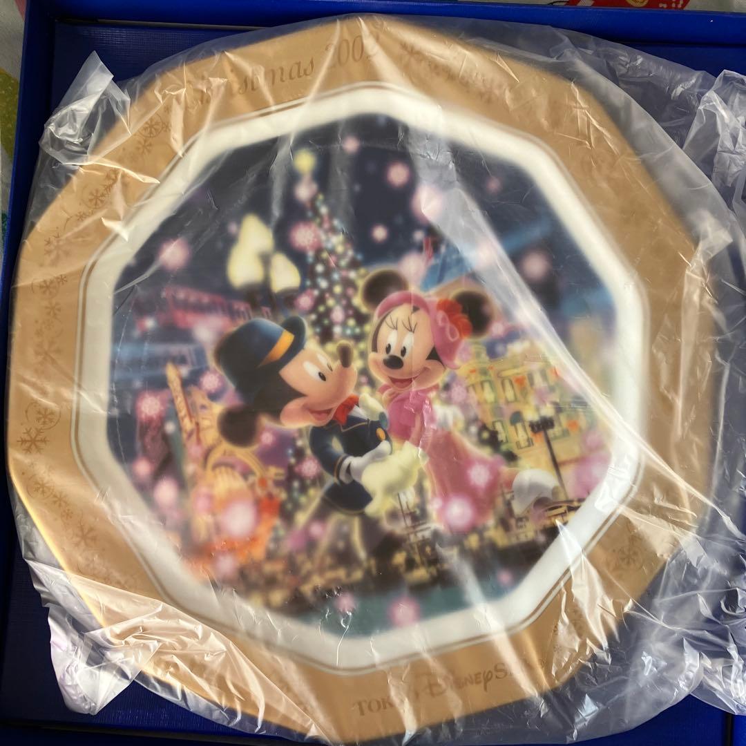 限定　tokyo東京ディズニーシー クリスマスプレート 2002 金装飾　飾り皿