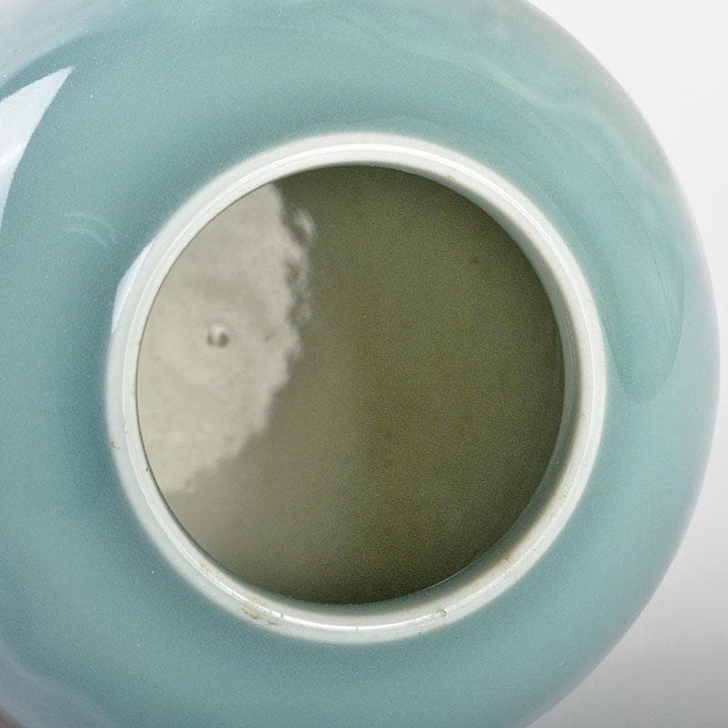 中国　大清乾隆年製　龍泉窯青磁　水孟　小壷　N　R6956E