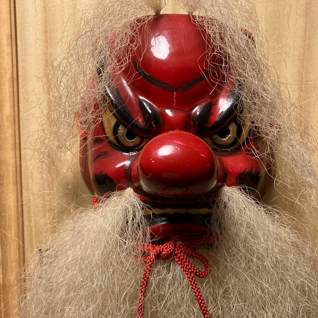 天狗の神楽面　日下義昭の作