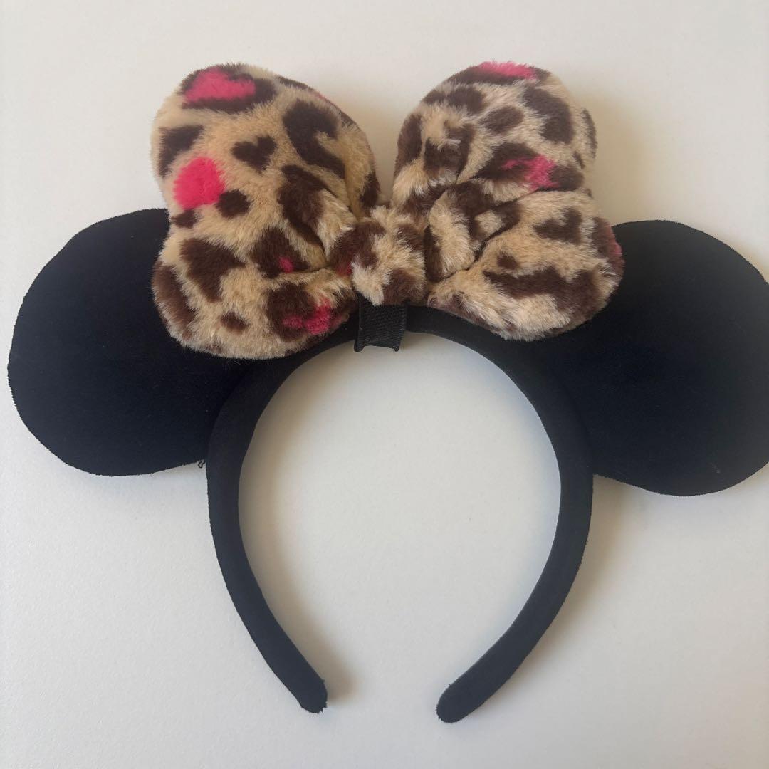ディズニー ミニー ヒョウ柄 マフラー カチューシャセット