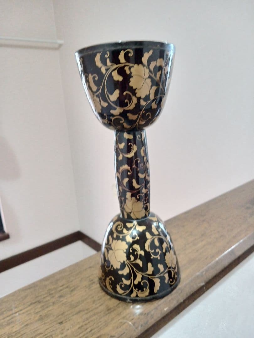 和楽器 小鼓胴 唐草蒔絵