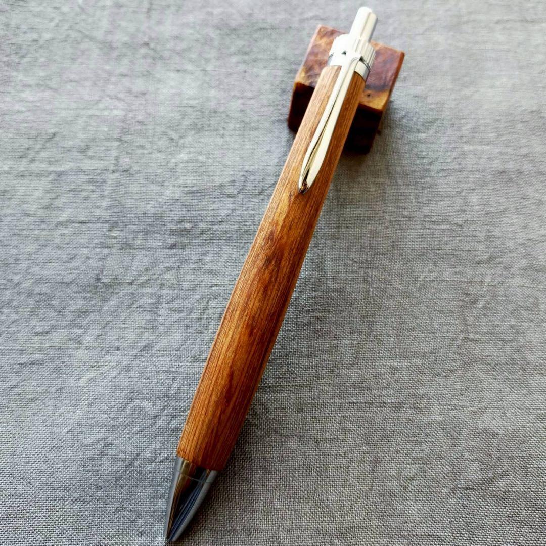 伊勢神宮　御山杉　ハンドメイド　木軸ボールペン　G2　天然木　シルバー