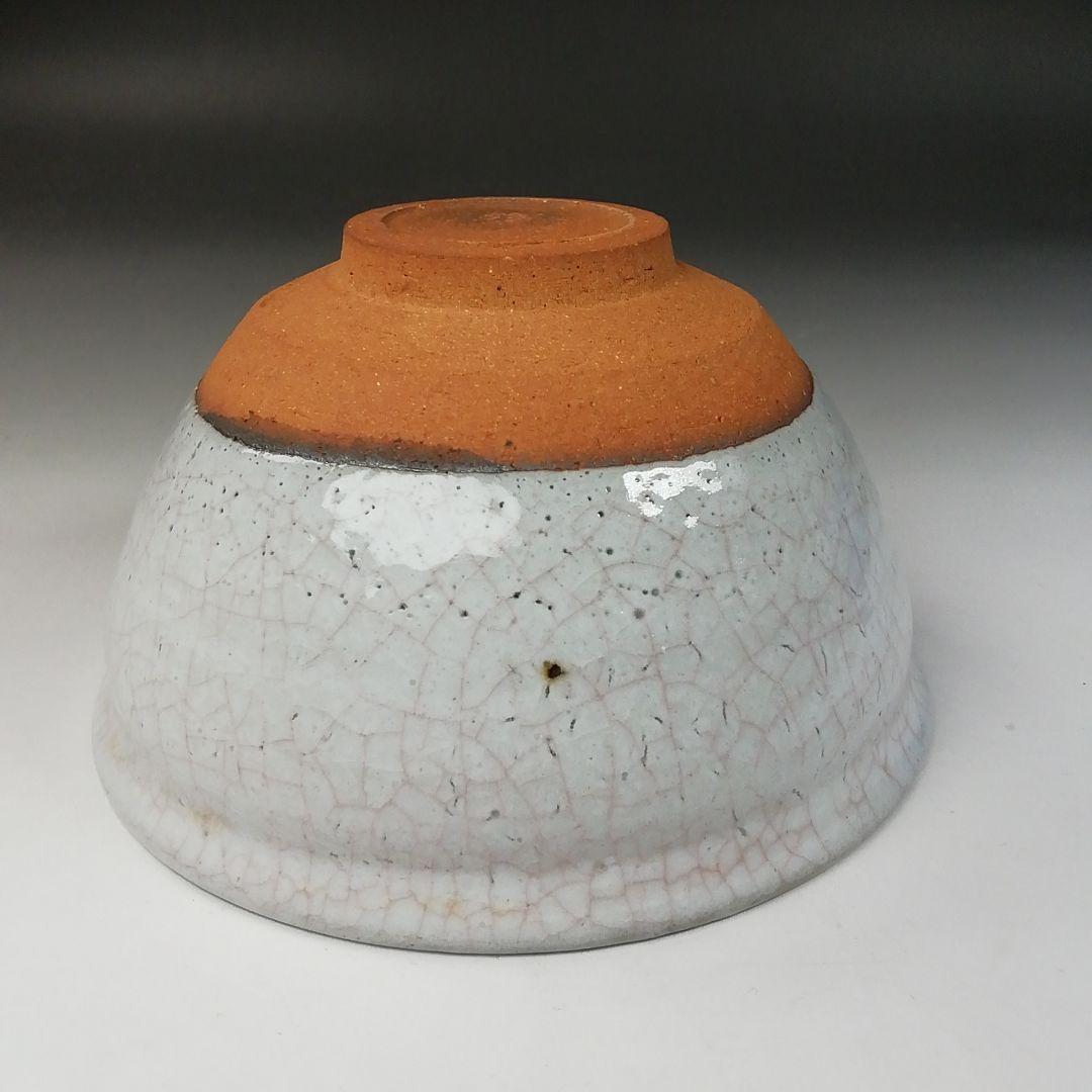 Ｔ７７９　茶碗　『白天目茶碗』『高麗陶房　宮岡英夫』　共箱　抹茶碗　茶道具