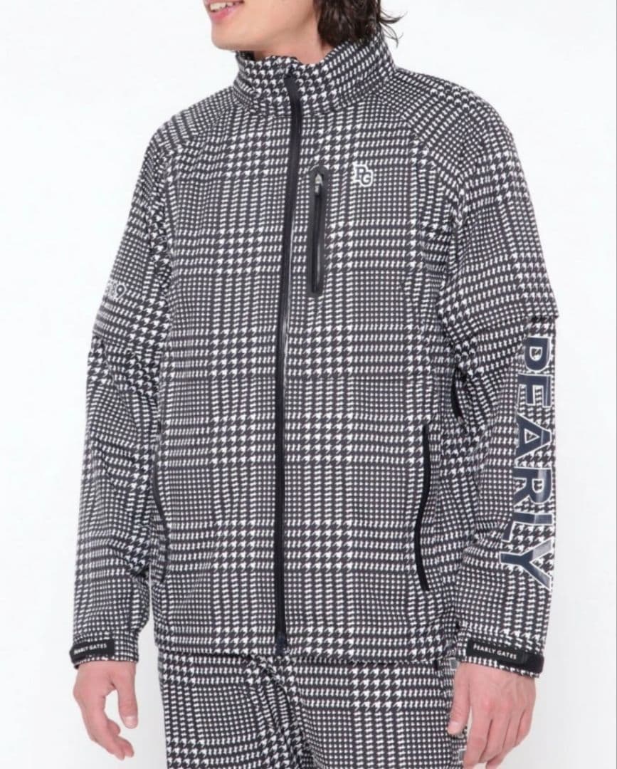 新品　パーリーゲイツ　メンズ　レインウエア　上下セットアップ　千鳥柄　サイズ5