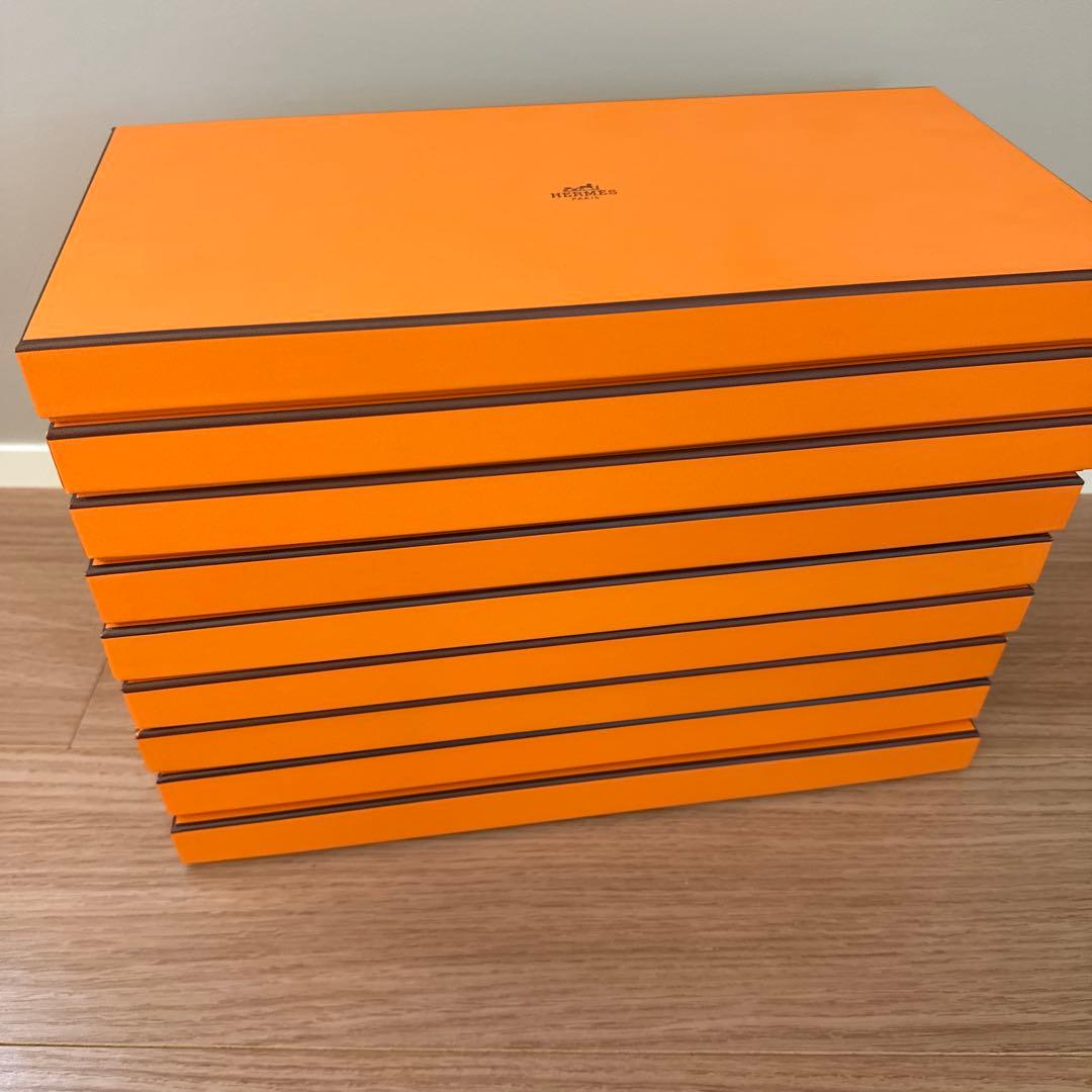 エルメス空箱カレジェアン（カシシルショール用）とリボン9個セット