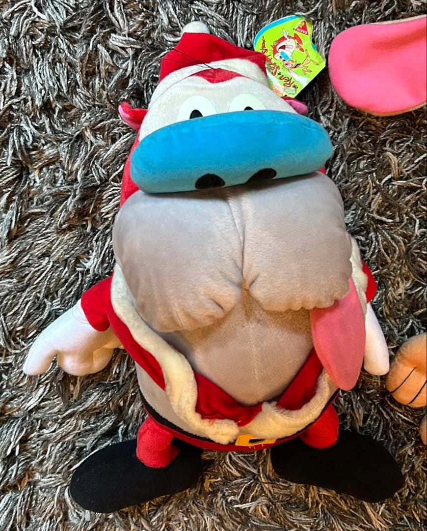 92年製レン&スティンピー ぬいぐるみセット① クリスマスバージョン