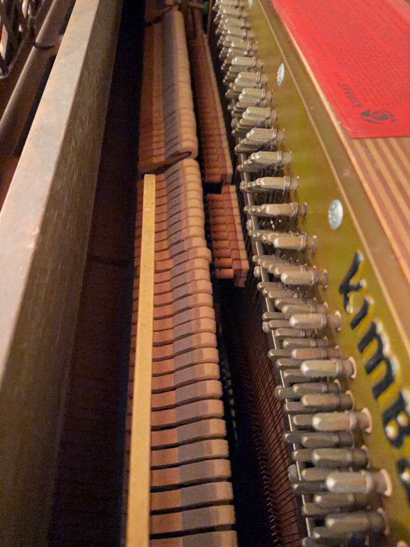 希少　kimball アップライトピアノ ウッド仕上げ　アンティーク　猫脚