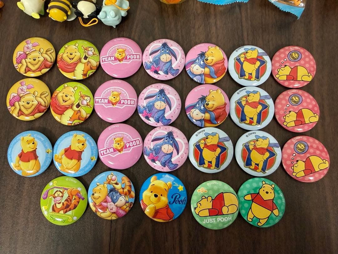 【入手困難】くまのプーさん　ミニマスコット　キーホルダー　缶バッジ　平成　希少