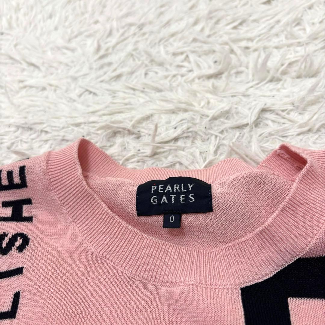 最新 パーリーゲイツ ニット ピンク ロゴ ゴルフ ウェア