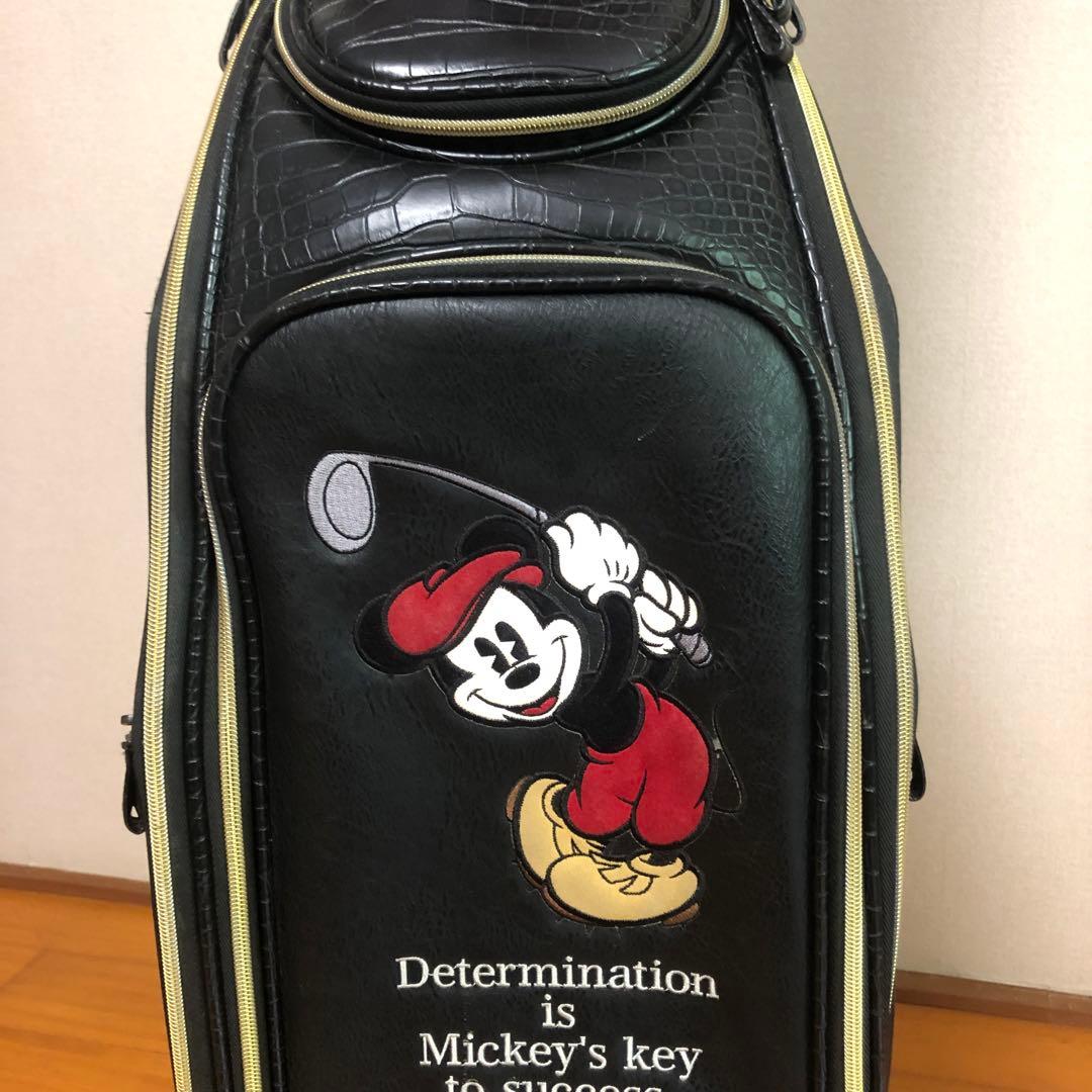 ミッキーマウス キャディバッグ ブラック フード付き
