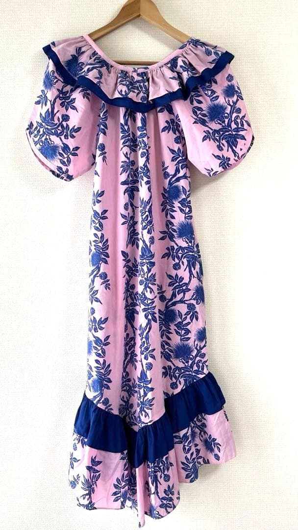 【ヴィンテージ】ハワイアンドレス　ムームー　made in Hawaii USA