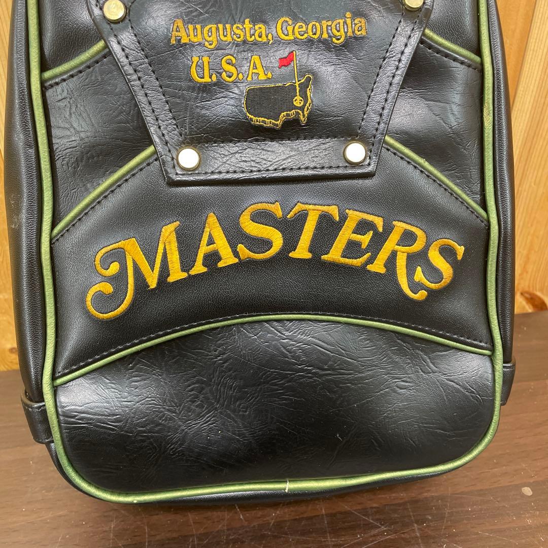 【美品】MIZUNO MASTERS ゴルフシューズバッグ　ブラック　合成皮革