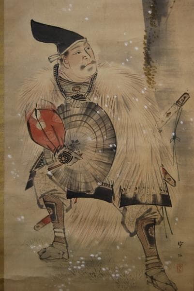 真作/雲仙/児島高徳公図/布袋屋掛軸HB-422