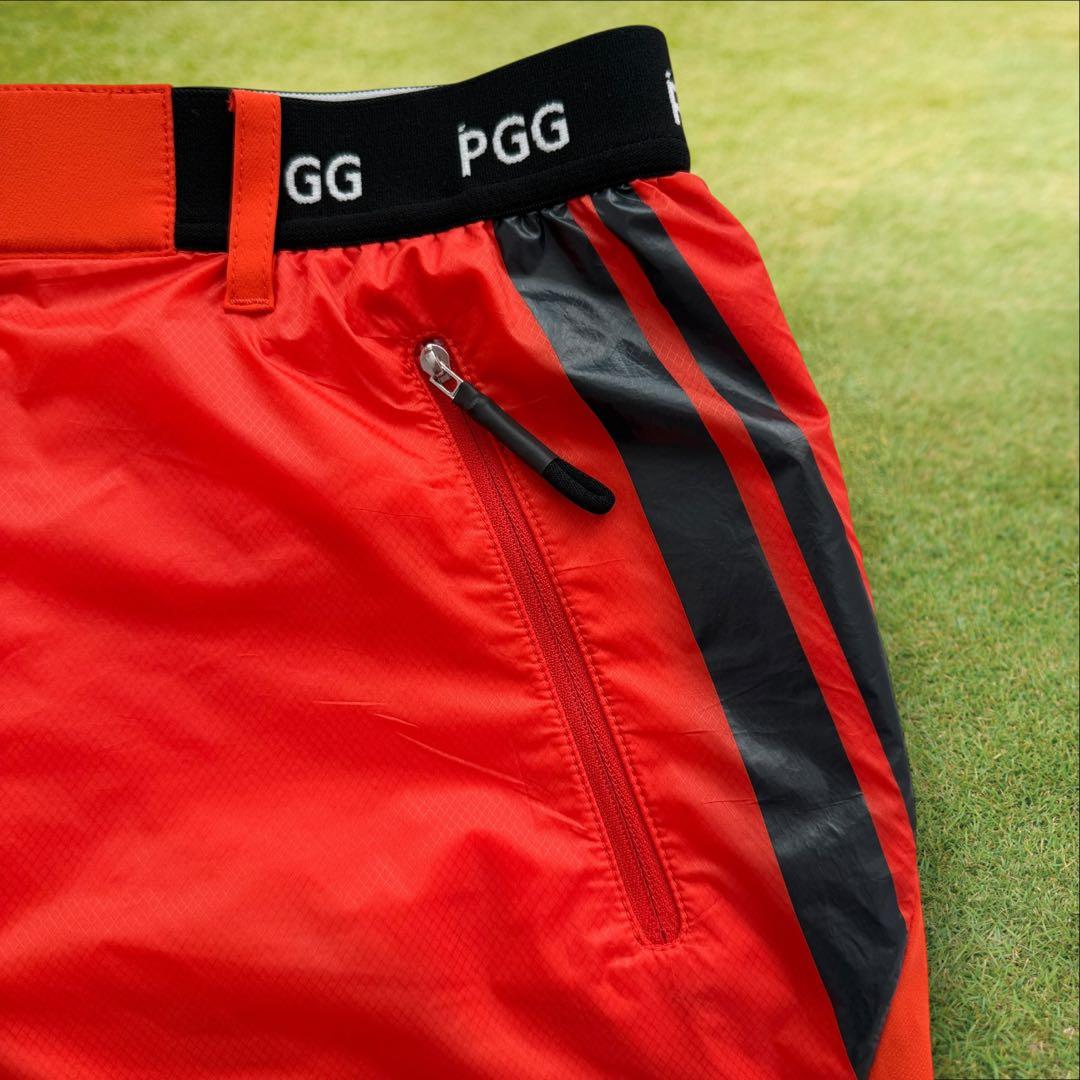 現行モデル　パーリーゲイツ　PGG ハーフパンツ　短パン　オレンジ　美品　5 L