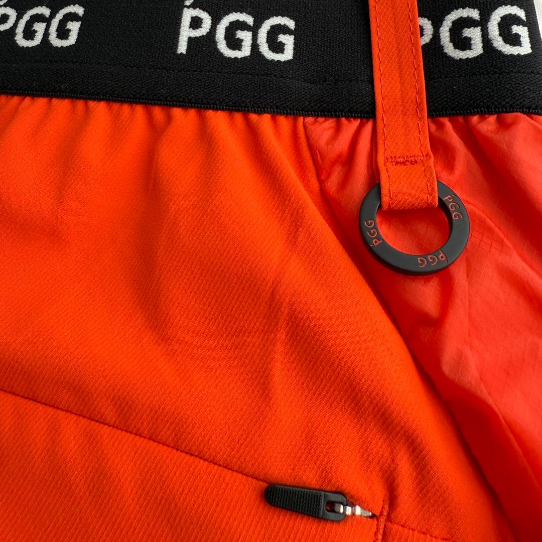 現行モデル　パーリーゲイツ　PGG ハーフパンツ　短パン　オレンジ　美品　5 L