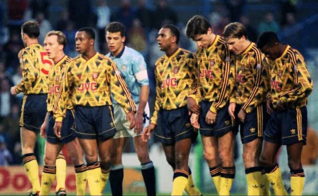 【国内正規品】 アーセナル 91-93アウェイ復刻ユニフォーム XL